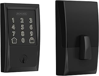 Schlage Encode Smart Wi-Fi Deadbolt Lock with Touchscreen Keypad, Keyless Front Door Entry, App Control, Alexa, Google Home and Airbnb Compatible, Matte Black, BE489WB CEN 622